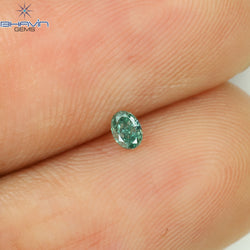 0.06 CT Oval Shape Natural Diamond Green Color VS1 Clarity (2.80 MM)