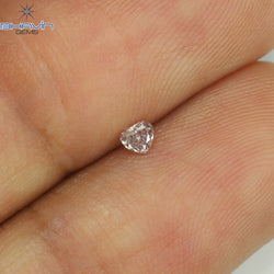 0.06 CT Heart Shape Natural Diamond Pink Color SI1 Clarity (2.55 MM)