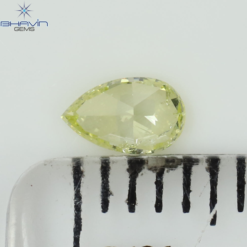 0.17 CT Pear Shape Natural Diamond Yellow Color SI2 Clarity (4.60 MM)