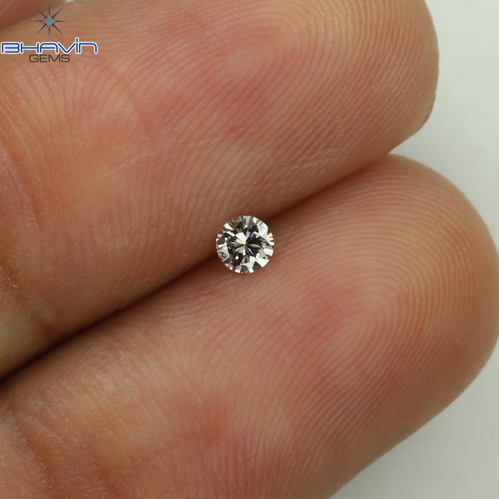 0.06 CT Round Shape Natural Diamond Pink Color VS2 Clarity (2.63 MM)