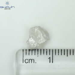 1.84 CT Rough Shape Natural Diamond White Color I1 Clarity (8.08 MM)