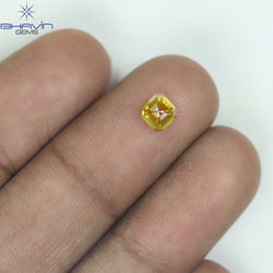 0.60 CT Asscher Shape Natural Loose Diamond Orange Color VS2 Clarity (4.35 MM)