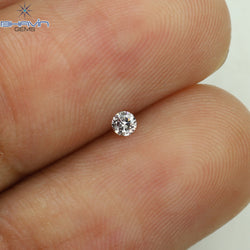 0.03 CT Round Shape Natural Diamond Pink Color VS2 Clarity (2.15 MM)