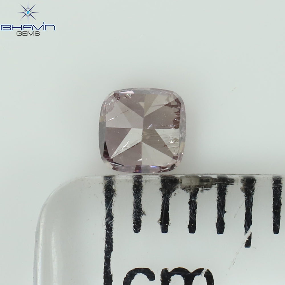 0.20 CT Cushion Shape Natural Diamond Pink Color I1 Clarity (3.14 MM)