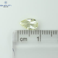 GIA Certified 1.03 CT Pear Natural Diamond Yellow Color SI1 Clarity (8.51 MM)