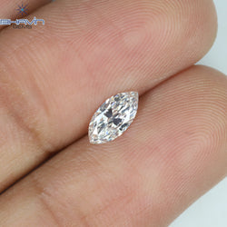 0.34 CT Marquise Shape Natural Loose Diamond Pink Color SI1 Clarity (6.90 MM)