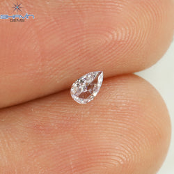 0.09 CT Pear Shape Natural Diamond Pink Color VS2 Clarity (3.88 MM)