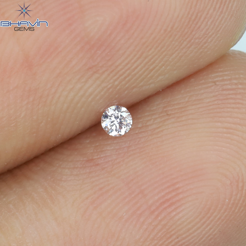 0.03 CT Round Shape Natural Diamond Pink Color SI1 Clarity (2.00 MM)