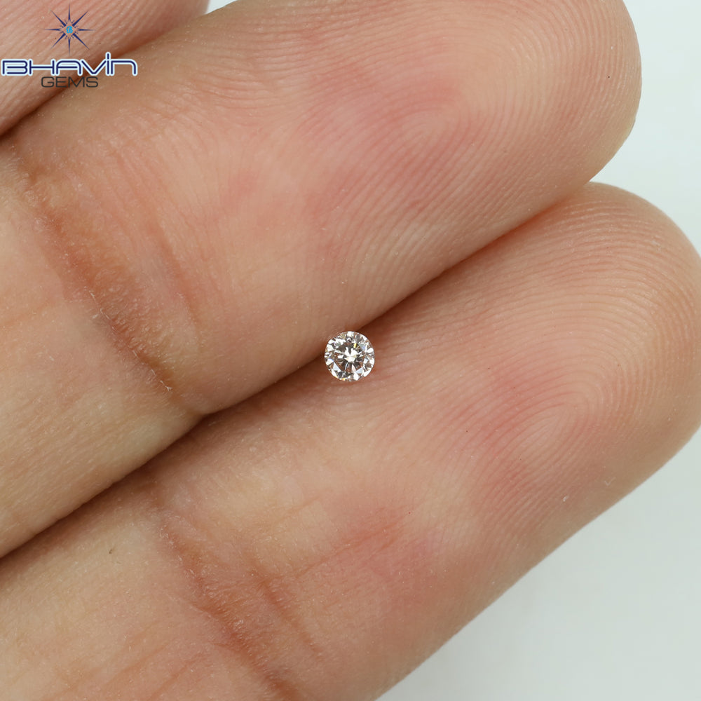 0.03 CT Round Shape Natural Diamond Pink (Argyle) Color VS2 Clarity (1.93 MM)