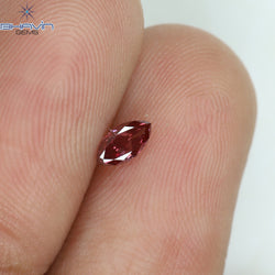 0.16 CT Marquise Shape Natural Diamond Pink Color VS1 Clarity (4.90 MM)