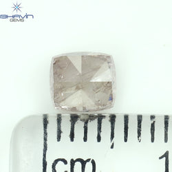0.70 CT Cushion Shape Natural Loose Diamond Pink Color I2 Clarity (4.98 MM)