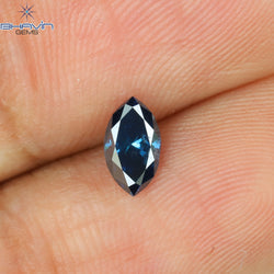 0.45 CT Marquise Shape Natural Diamond Blue Color I1 Clarity (6.30 MM)