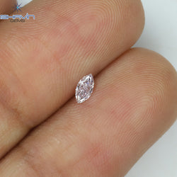 0.08 CT Marquise Shape Natural Loose Diamond Pink Color SI2 Clarity (4.40 MM)