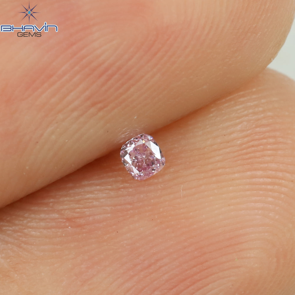 0.03 CT Cushion Shape Natural Diamond Pink Color SI2 Clarity (1.86 MM)