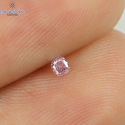 0.03 CT Cushion Shape Natural Diamond Pink Color SI2 Clarity (1.86 MM)
