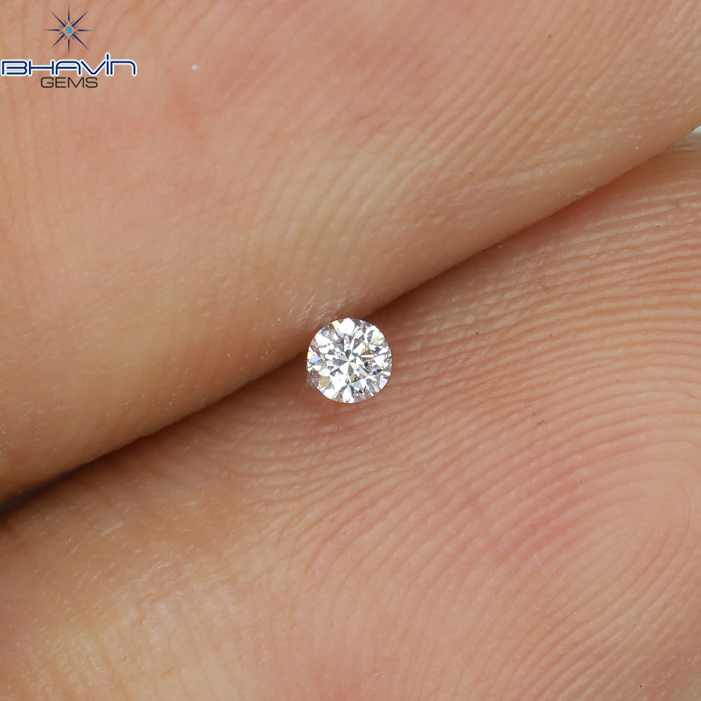 0.03 CT Round Shape Natural Diamond Pink (Argyle) Color SI1 Clarity (1.93 MM)