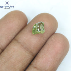 1.46 CT Rough Shape Enhanced Green Color VS2 Clarity (8.25 MM)