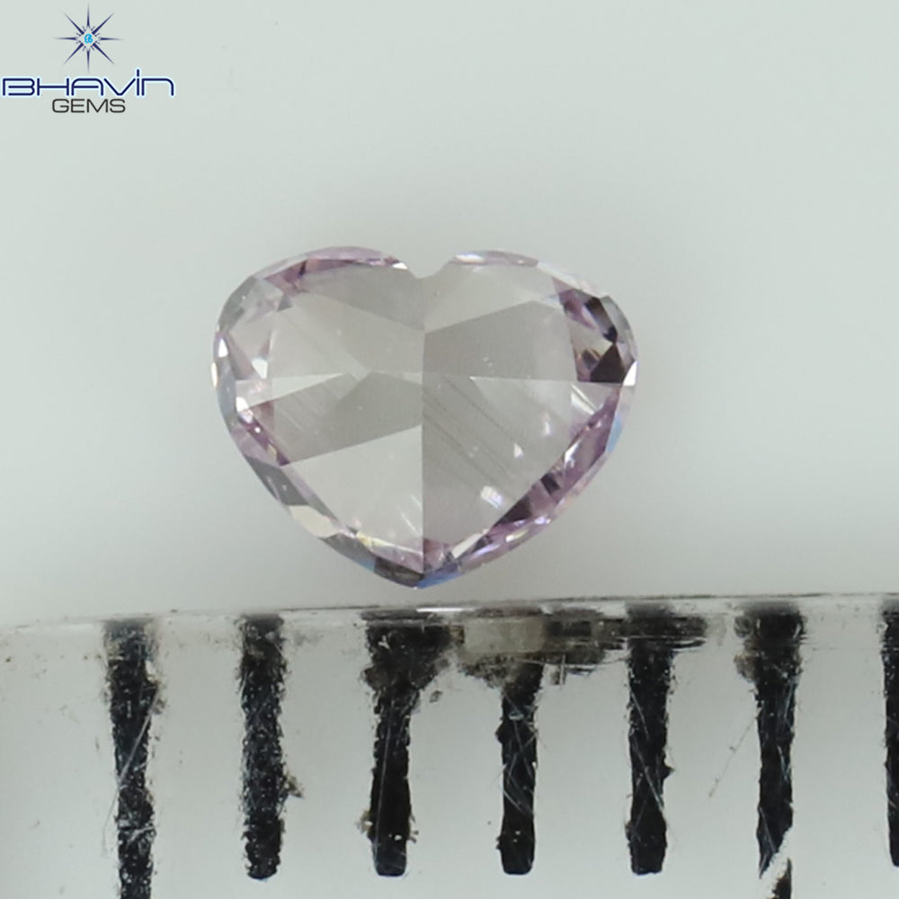 0.13 CT Heart Shape Natural Diamond Pink Color VS2 Clarity (2.95 MM)