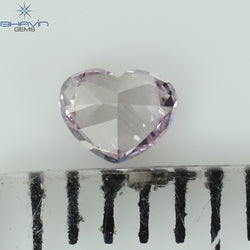 0.13 CT Heart Shape Natural Diamond Pink Color VS2 Clarity (2.95 MM)