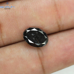 2.82 CT Oval Shape Natural Diamond Salt And Papper Color I3 Clarity (10.54 MM)