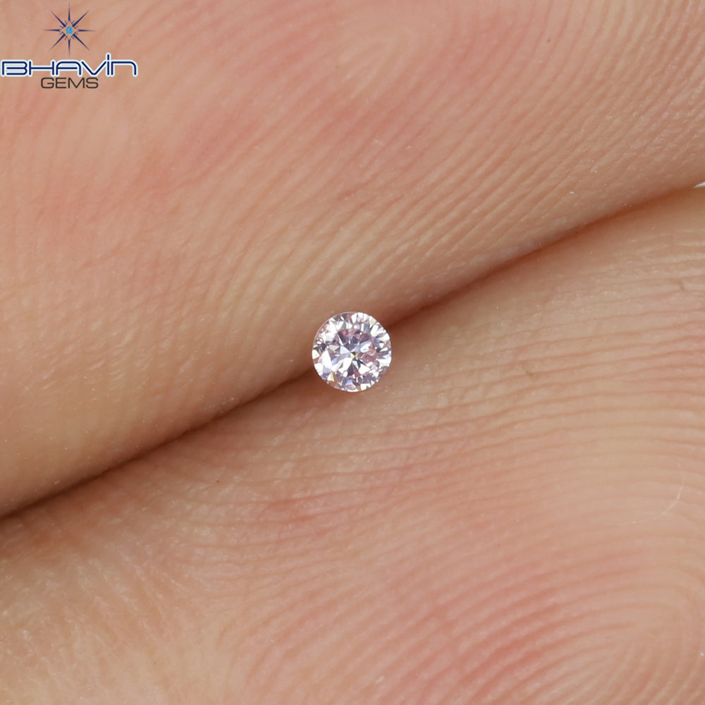 0.03 CT Round Shape Natural Diamond Pink (Argyle) Color VS2 Clarity (1.97 MM)