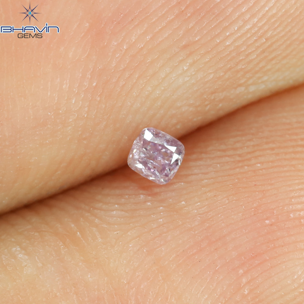 0.06 CT Cushion Shape Natural Diamond Pink Color I1 Clarity (2.15 MM)
