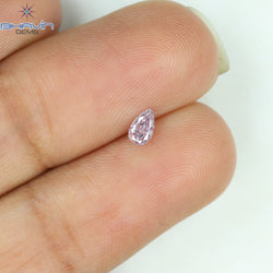 0.14 CT Pear Shape Natural Diamond Pink Color SI1 Clarity (4.42 MM)