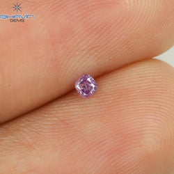 0.04 CT Cushion Shape Natural Diamond Pink Color I2 Clarity (1.95 MM)