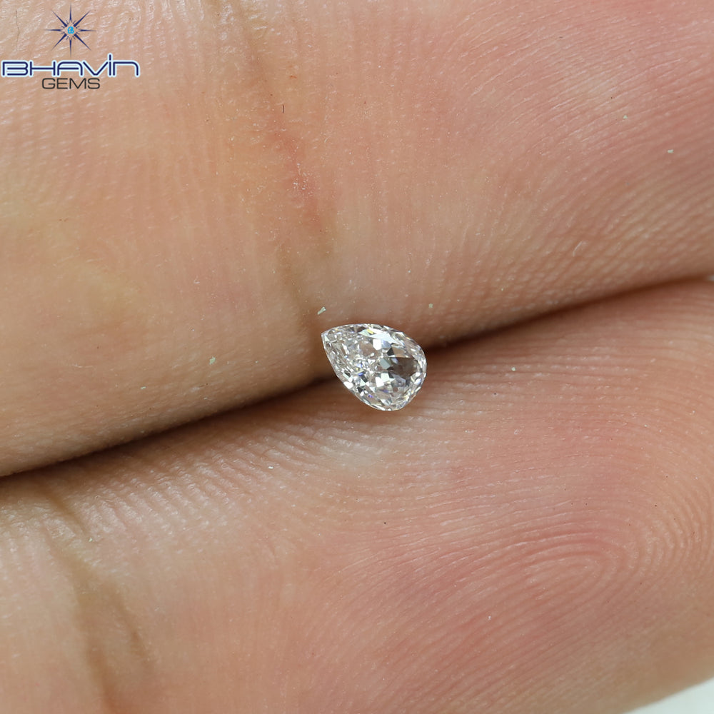 0.14 CT Pear Shape Natural Diamond Pink Color SI1 Clarity (4.00 MM)