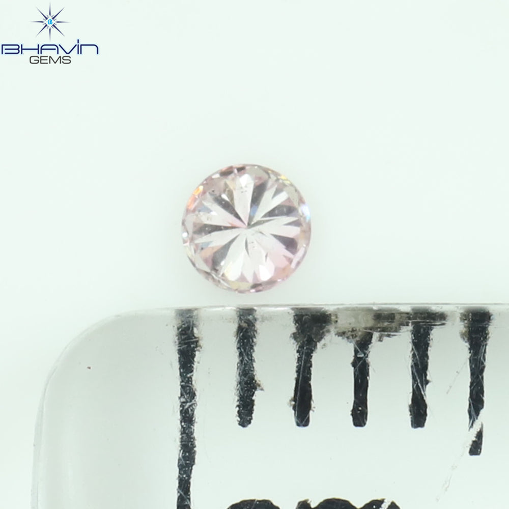 0.04 CT Round Shape Natural Diamond Pink (Argyle) Color SI1 Clarity (2.24 MM)