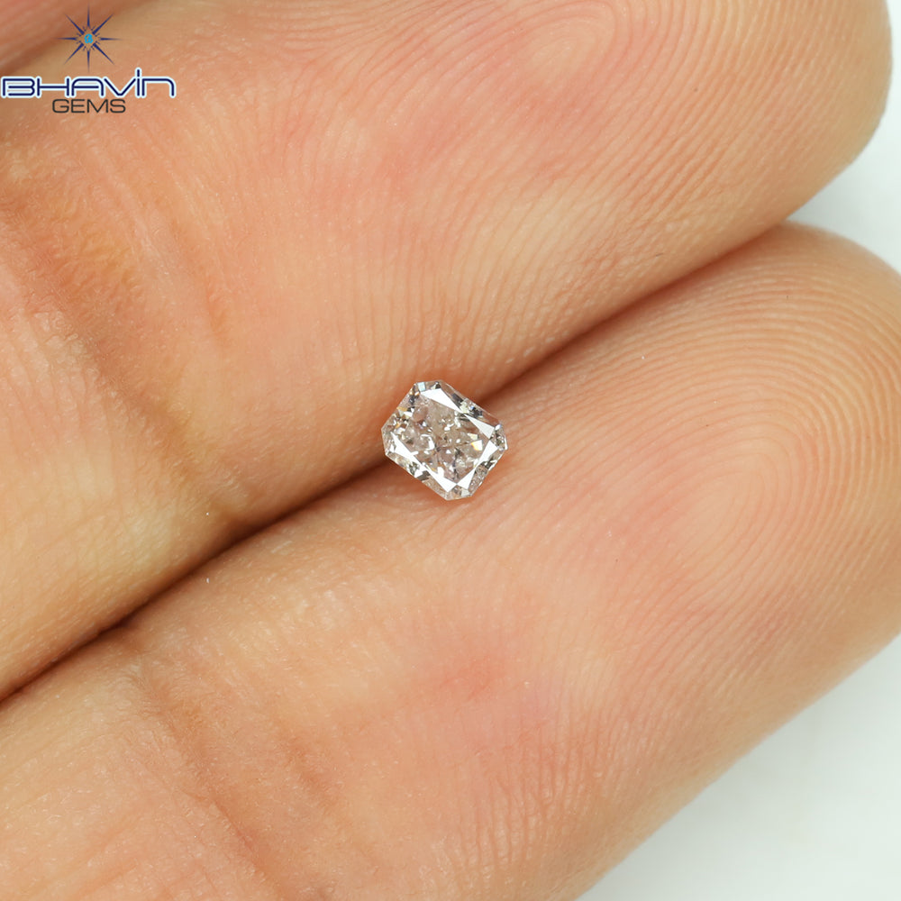 0.13 CT Radiant Shape Natural Diamond Pink Color SI2 Clarity (2.98 MM)