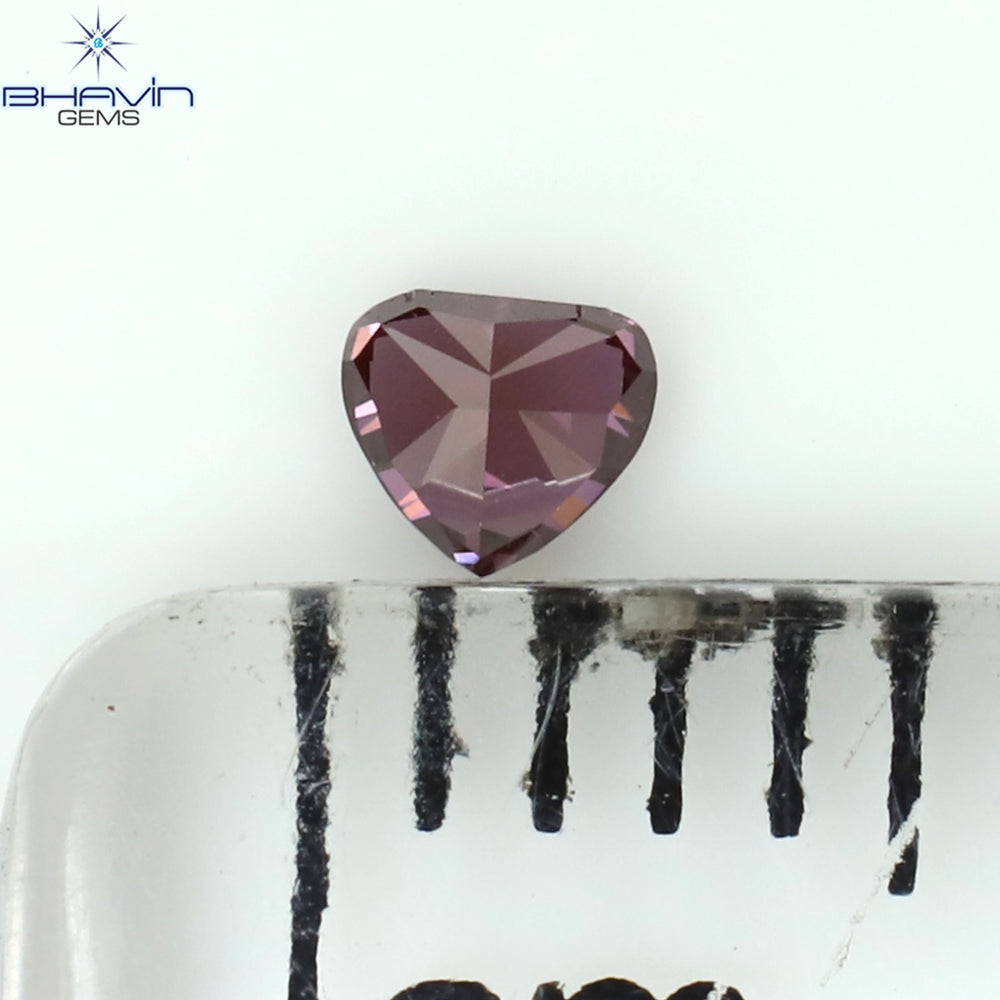 0.06 CT Heart Shape Enhanced Pink Color Natural Loose Diamond VS2 Clarity (2.02 MM)