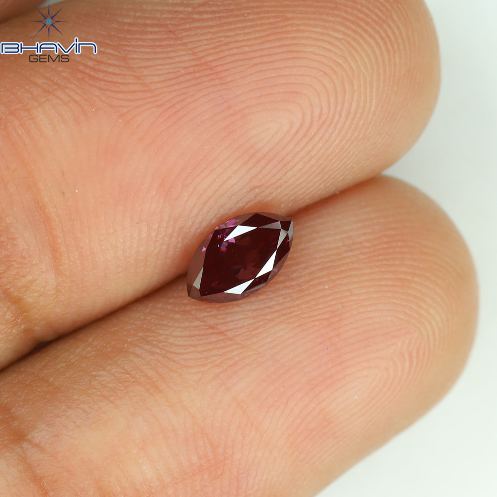 0.33 CT Marquise Shape Natural Diamond Pink Color VS2 Clarity (5.97 MM)