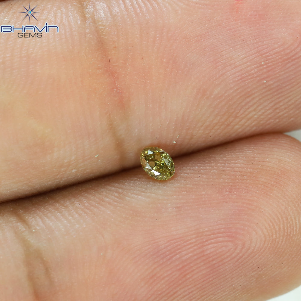 0.11 CT Oval Shape Natural Diamond Green Color VS2 Clarity (3.37 MM)