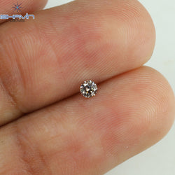 0.06 CT Round Shape Natural Diamond Pink Color SI1 Clarity (2.57 MM)