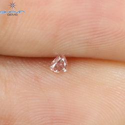 0.04 CT Heart Shape Natural Diamond Pink Color VS1 Clarity (2.15 MM)