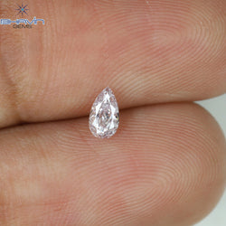 0.17 CT Pear Shape Natural Diamond Pink Color VS2 Clarity (4.46 MM)
