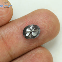 1.49 CT Oval Shape Natural Diamond Salt And Papper Color I3 Clarity (8.15 MM)