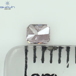 0.08 CT ラディアント シェイプ ナチュラル ダイヤモンド ピンク色 SI2 クラリティ (2.38 MM)