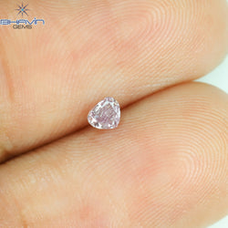 0.10 CT Heart Shape Natural Diamond Pink Color I1 Clarity (3.06 MM)