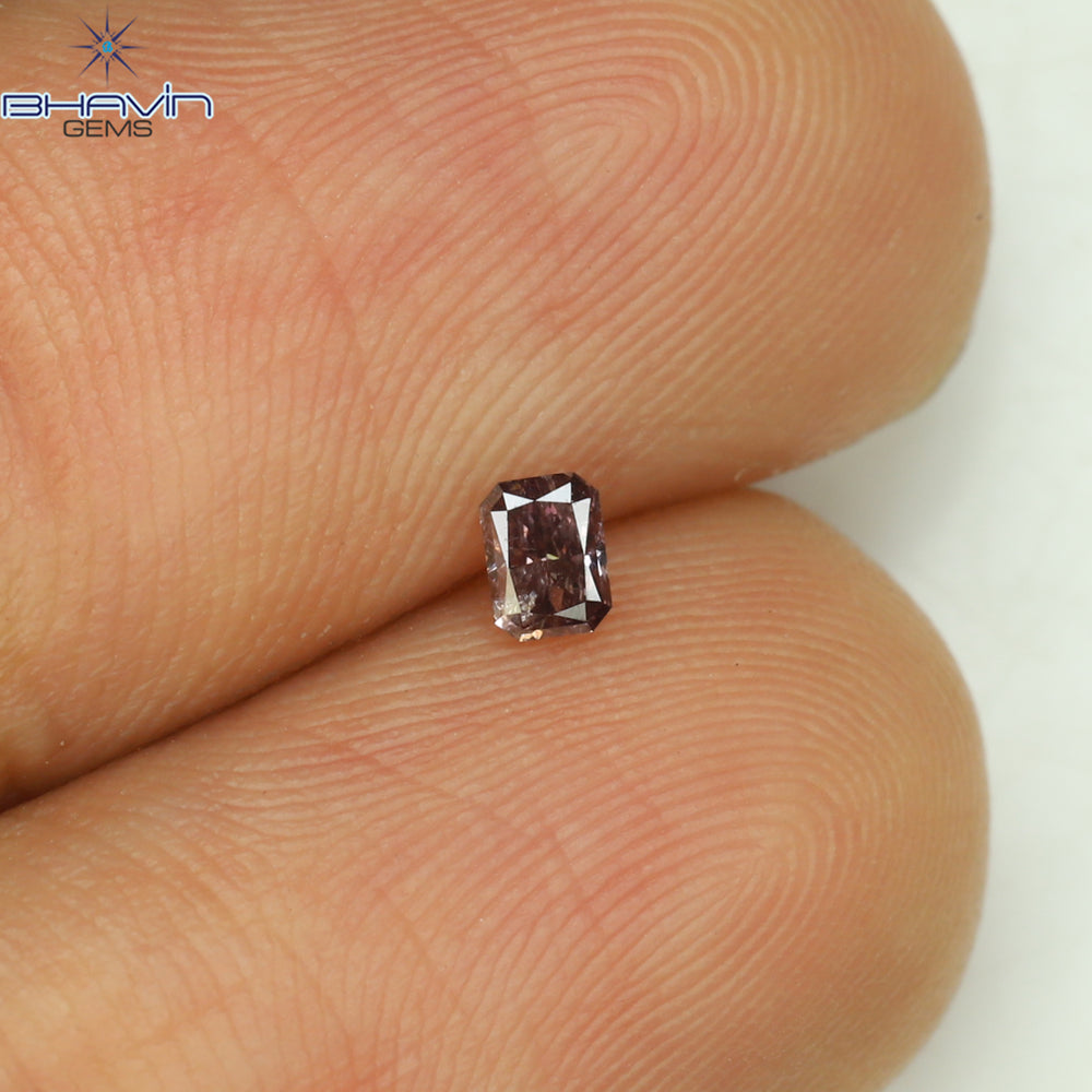0.09 CT Radiant Shape Natural Diamond Pink Color SI2 Clarity (2.86 MM)