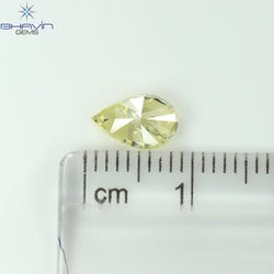 GIA Certified 1.10 CT Pear Natural Diamond Yellow Color I3 Clarity (8.27 MM)