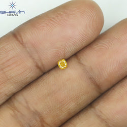 0.09 CT Cushion Shape Natural Loose Diamond Yellow Color SI2 Clarity (2.52 MM)