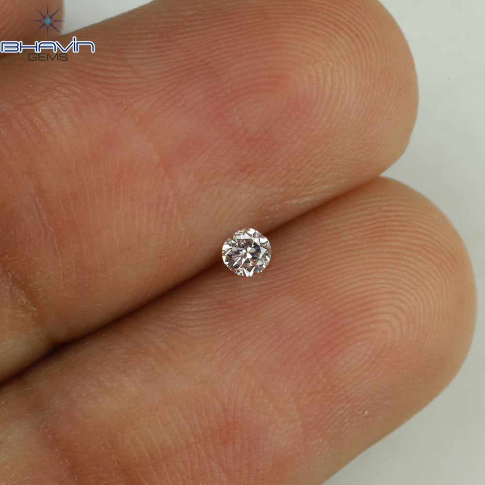0.05 CT Round Shape Natural Diamond Pink (Argyle) Color SI2 Clarity (2.40 MM)