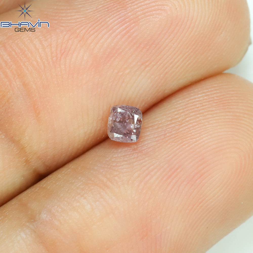 0.15 CT Cushion Shape Natural Diamond Pink Color I1 Clarity (3.09 MM)