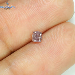 0.15 CT Cushion Shape Natural Diamond Pink Color I1 Clarity (3.09 MM)