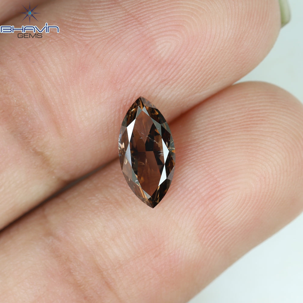 1.01 CT Marquise Shape Natural Loose Diamond Brown Color I1 Clarity (9.23 MM)