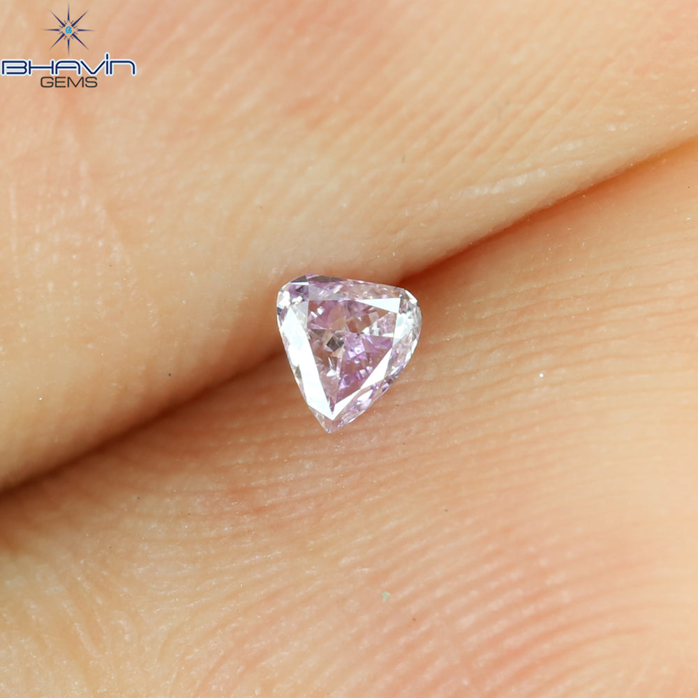 0.05 CT Heart Shape Natural Diamond Pink Color SI1 Clarity (2.61 MM)