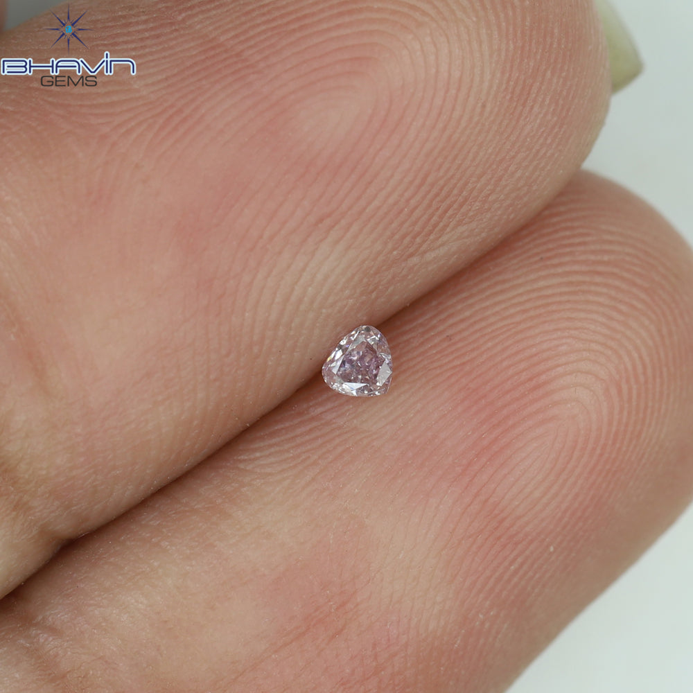 0.04 CT Heart Shape Natural Diamond Pink Color SI2 Clarity (2.05 MM)