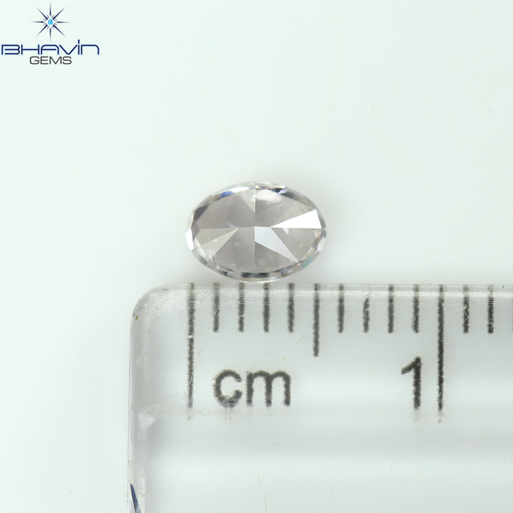 GIA Certified 0.51 CT Oval Shape Natural Diamond Brownish Pink Color (5.61 MM)